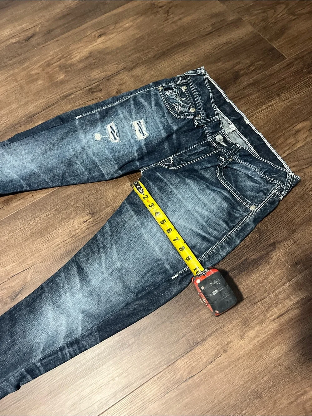 2014 True Religion Blue Distressed Jeans
